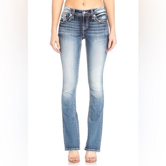 Miss Me jeans embellished skinny bootcut pants size 26 - Picture 2 of 4